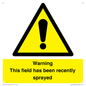 WV12098: Warning This field has been recently sprayed