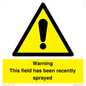 WV12098: Warning This field has been recently sprayed