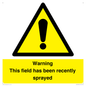 WV12098: Warning This field has been recently sprayed