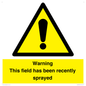 WV12098: Warning This field has been recently sprayed