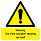 WV12098: Warning This field has been recently sprayed