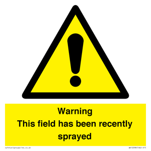 WV12098: Warning This field has been recently sprayed