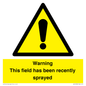 WV12098: Warning This field has been recently sprayed