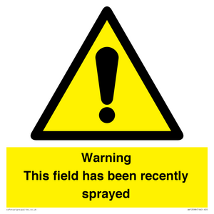 WV12098: Warning This field has been recently sprayed