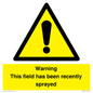 WV12098: Warning This field has been recently sprayed