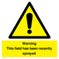 WV12098: Warning This field has been recently sprayed
