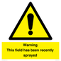 WV12098: Warning This field has been recently sprayed