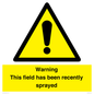 WV12098: Warning This field has been recently sprayed