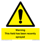 WV12098: Warning This field has been recently sprayed