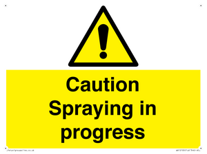 WV12100: Caution Spraying in progress