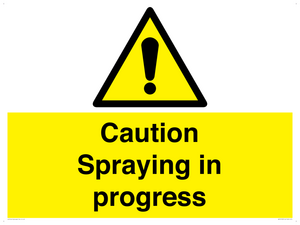 WV12100: Caution Spraying in progress