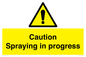 WV12100: Caution Spraying in progress