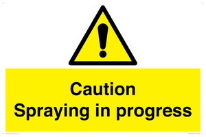 WV12100: Caution Spraying in progress