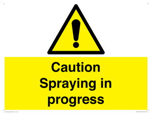 WV12100: Caution Spraying in progress