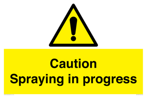 WV12100: Caution Spraying in progress
