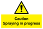 WV12100: Caution Spraying in progress