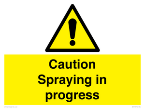 WV12100: Caution Spraying in progress