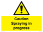 WV12100: Caution Spraying in progress
