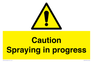 WV12100: Caution Spraying in progress