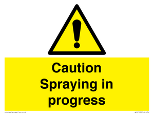 WV12100: Caution Spraying in progress