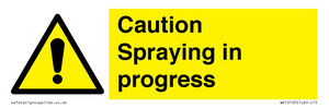 WV12100: Caution Spraying in progress