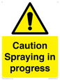 WV12100: Caution Spraying in progress