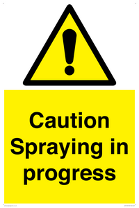 WV12100: Caution Spraying in progress