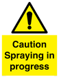 WV12100: Caution Spraying in progress
