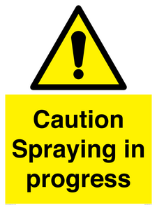 WV12100: Caution Spraying in progress