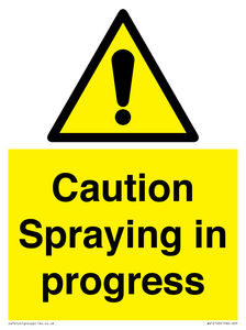 WV12100: Caution Spraying in progress