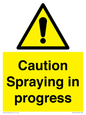 WV12100: Caution Spraying in progress