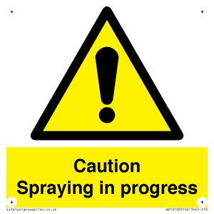 WV12100: Caution Spraying in progress