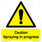 WV12100: Caution Spraying in progress