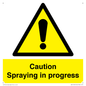 WV12100: Caution Spraying in progress