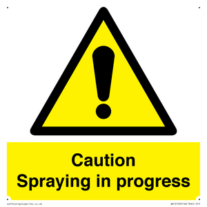 WV12100: Caution Spraying in progress