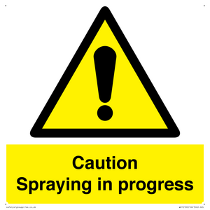 WV12100: Caution Spraying in progress