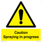 WV12100: Caution Spraying in progress