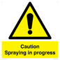 WV12100: Caution Spraying in progress