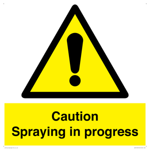 WV12100: Caution Spraying in progress