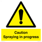 WV12100: Caution Spraying in progress