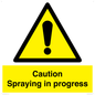 WV12100: Caution Spraying in progress
