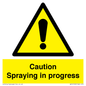 WV12100: Caution Spraying in progress