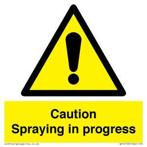 WV12100: Caution Spraying in progress