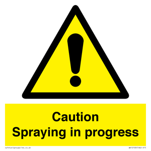 WV12100: Caution Spraying in progress