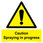 WV12100: Caution Spraying in progress