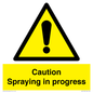 WV12100: Caution Spraying in progress