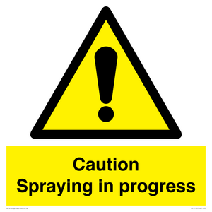 WV12100: Caution Spraying in progress