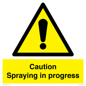 WV12100: Caution Spraying in progress