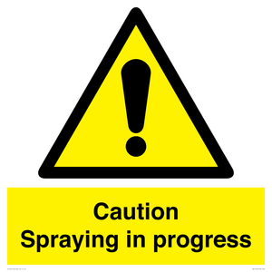 WV12100: Caution Spraying in progress