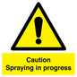 WV12100: Caution Spraying in progress
